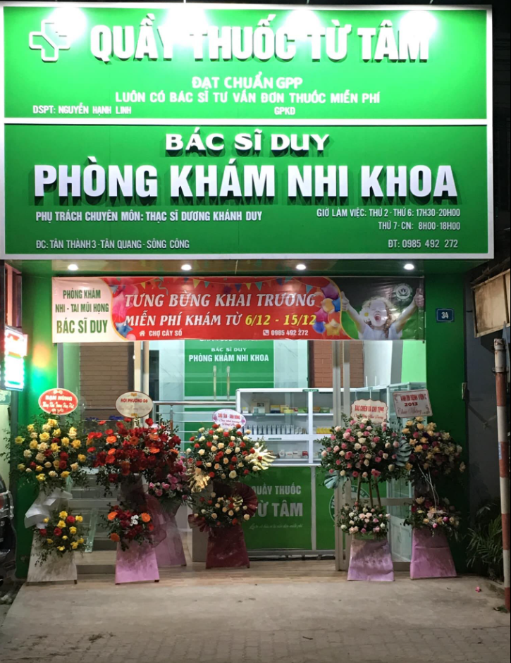 phòng khám nhi thái nguyên