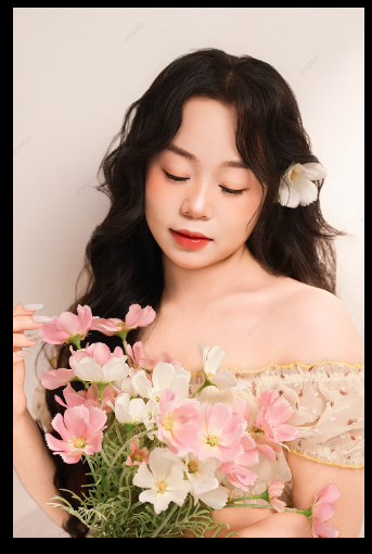 concept chụp ảnh nàng thơ nhẹ nhàng trong studio