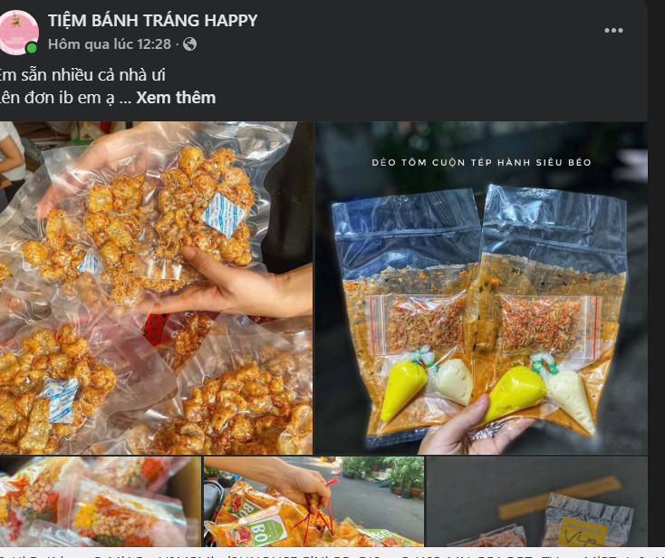 tiệm bánh tráng Happy
