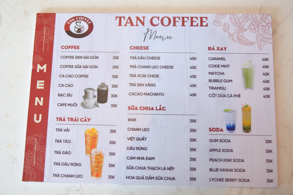 TAN Coffee
lý tưởng
check-in
giới trẻ
