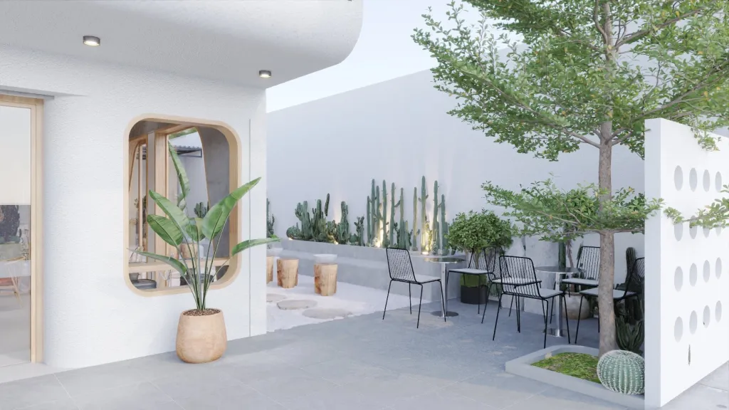 Cafe mang phong cách tối giản
